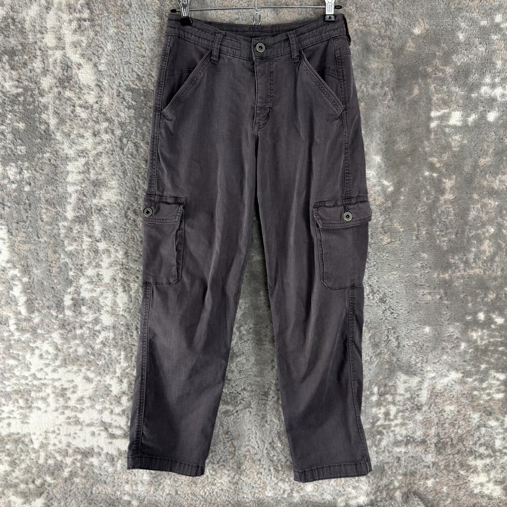 Kuhl Size 4 Casual Hiking Ankle Cargo Pants Gray Button Zip Pocket